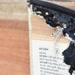 Black Lace Bracelet, Feminine Fashion Cuff, -..